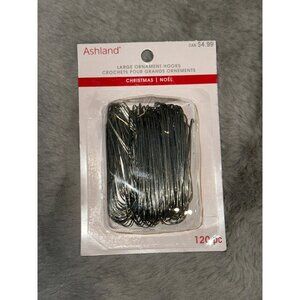 3 for $15 Ashland Large Silver Metal Ornament Hooks 120 Count *New Sealed*